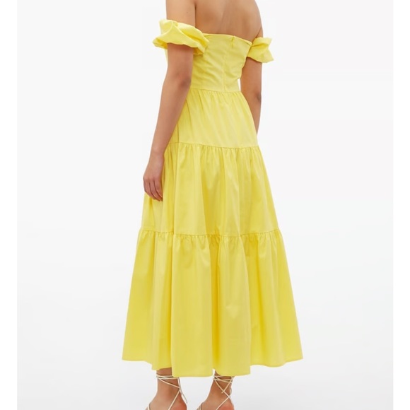 Staud Elio Yellow Dress Size 0 - Picture 3 of 5